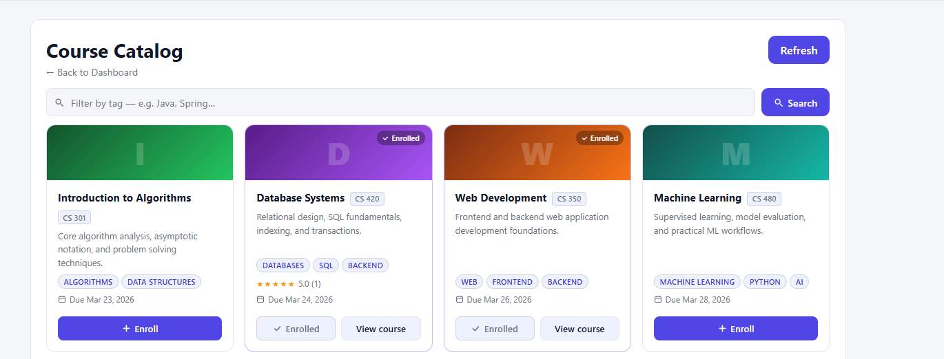 CourseHub project preview